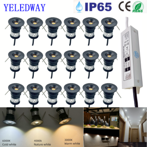 1W Mini LED Downlights 12V IP65 Stairs Spot Lamp Jewelry Wine Cabinet Lights AC110V-220V Recessed Ceiling Spotlight with Driver