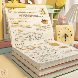 New 2026 Student-friendly Detachable Lined Flip Notebook Square Grid Softfeel Blank Diary