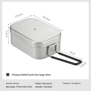 Campingmoon | CAMPINGMOON New Cheap S-2013 Portable Aluminum Oxide Lunch Box Open Flame Heated Outdoor Picnic Camping Aluminum Lunch Container