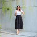 Rok Susun Amora Rayon Twill Adem Dan Elegant. 