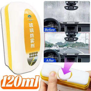 3Pcs 120ml New Car Glass Anti-fog Agent Brush Rearview Mirror Windshield Oil Film Remover Cleaner Car Window Fog Repellent Coating Liquid