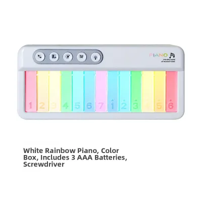 keyboard piano Multifunctional Portable Children Piano Toy with Rainbow Lights