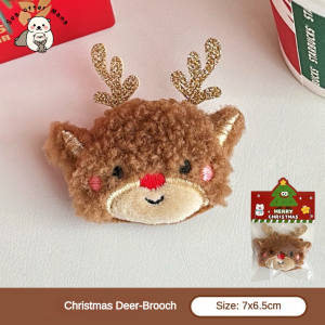 1/6 Pcs Christmas Plush Brooch Versatile Bag Accessories Gloves Clothing Decoration