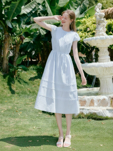 XIANGYING | Đầm Midi Cinching Eo