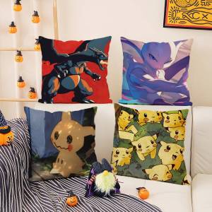 Bandai | Pokemon Umbreon Anime Plush Pillow Cover Soft Short Plush Cushion Cover For Sofa Bedroom Living Room Home Decor Gift
