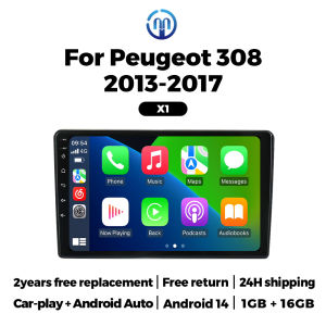 MEKEDE Wireless Carplay Android Auto Car Radio For Peugeot 308 T9 308S 2013 - 2017 Car Multimedia Player Navigation GPS WIFI