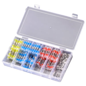 10/50/100 PCS Solder Seal Wire Butt Connectors Welding Ring Heat Shrink TerminalWaterproof Insulated Electrical Wire Terminals