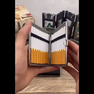 Premium Metal Cigarette Case Portable 20Pcs Storage Box Universal For Thick & Thin Cigarettes Creative Personalized Holder