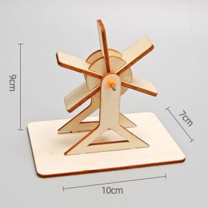 DIY Wooden Water Wheel Toy for Kids Creative Science Experiment Puzzle Educational Homemade Physics Toy
