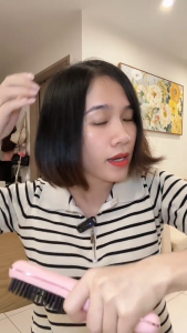 [Bản Nâng Cấp] Lược Điện Chải Tóc Không Dây ION Âm 3 Cấp Độ Làm Nóng Nhanh Hiển Thị Nhiệt Độ
