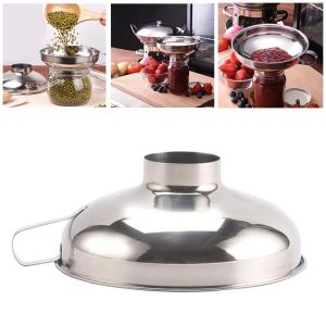Stainless Steel Wide Mouth Funnel Canning Funnel Cup Jam Salad Dressing Hopper Filter Funnel