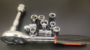 KIRO DDSKY Kunci 12PCS Pas Set Perkakas Bengkel Chrome untuk Vanadium Berkualitas Tinggi