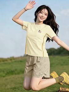 GOOJODOQ | Summer Quick-Dry Short Sleeve Shorts Sport Set
