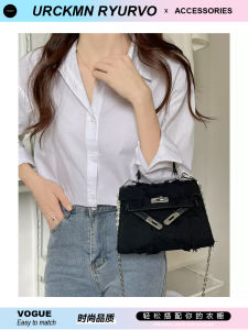 ZAR FENDEN High-End Niche Design Small Womens Shoulder Bag 2025 New Summer Crossbody Kelly Bag Fashionable Bead Embellished