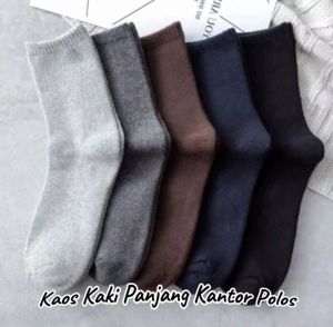 Siamtafa Grosir 12 Pasang Kaos Kaki Kerja Kantoran Panjang Polos Pria Dewasa Business Kaos Kaki Import