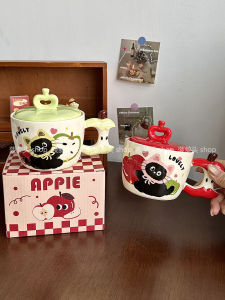 Cốc Cà Phê Gốm Sứ Hình Mèo Dễ Thương Cốc Thủy Tinh Pha Trà Sáng Ngày Quà Tặng Sinh Nhật Cho Nữ Cốc Đựng Nước Cho Cặp Đôi