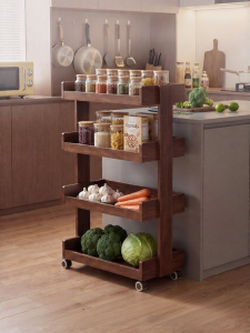 ZHUSHANXIA | Moveable Wood Vintage Kitchen Organizer