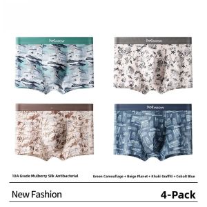 miiow | Mens Cotton Underwear Boxer Shorts Flat Angle Antimicrobial Comfortable Breathable Sporty Style Mid Waist Youth Suitable