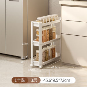 ตู้เสื้อผ้าพับได้ที่ประตูห้องนอนแบบประหยัดพื้นที่พร้อมชั้นวางของ 5 ชั้น ชั้นวางของด้านข้างตู้เย็นแบบลำลอง