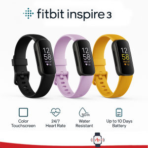 Fitbit Inspire 3 intelligent fitness tracker color touch screen heart rate monitor sleep pressure tracking sports wristband