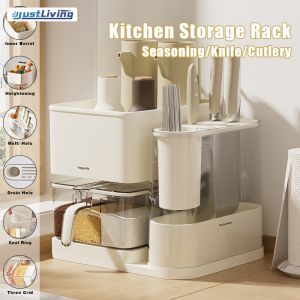 JustLiving Multi-functional Kitchen Storage Rack: Spice Up Your Kitchen