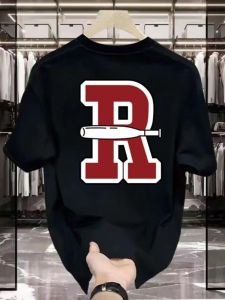 Áo Thun Nam Cotton Nguyên Chất in Họa Tiết Mùa Hè Dáng Rộng Cổ Tròn Tay Ngắn Thời Trang Đường Phố Thương Hiệu Hợp Thời Trang