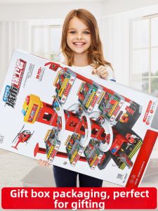 Hui Cheng Toys | Xe Đồ Chơi Thông Minh Từ Hợp Kim Và Nhà Để Xe Cho Trẻ 3-6 Tuổi