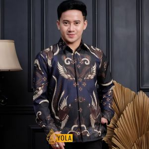 Sharma Kemeja Batik Pria Lengan Panjang G Kecil Formal Slim Fit Casual Baju Batik Kantor Cowok Terbaru Laskala