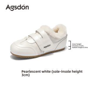 Agsdon | Warm Fleece Increased Height Training Shoes with Female