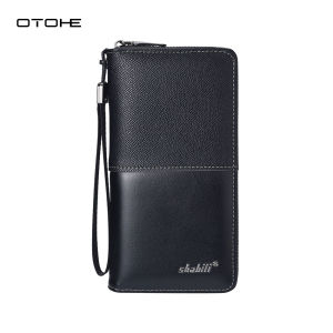 OTOHE Mens Long Wallet Soft PU Long Wallet Multi-Card Position Litchi Pattern Splicing Wallet Multi-Functional Wallet Large Capacity Purse ID Credit Cards Holders Coin Pouch PU Leather Coin Bag Business Wallets