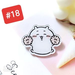 日系吉伊卡哇亚克力卡通儿童胸针 Diy书包背包帽子服饰笔盒别针徽章挂件礼物 Chiikawa Acrylic Kids Brooch Badge Pin School Pencil Bag Hat Kerongsang Hiasan Topi Beg Sekolah Hadiah Kanak Budak XZ93