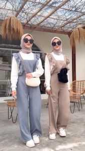 Inara Jampsuit Korean Style / Jampsuit Wanita / Baju Kodok