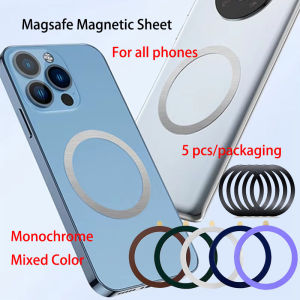 5PCS Ultra-Thin Magnetic Stickers Suitable for iPhone 16 15 14 13 Max With Metal Rings for Magsafe Wireless Charging Coils Disks