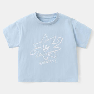 Boys Cartoon Sketch Short Sleeve T-Shirt Half Sleeve Summer Top Childrens Clothing Babys Apparel Casual Cotton Polyester Blend