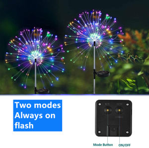 Lampu hias gantung model meteor hujan fireworks jumlah led 120 pcs cahaya warm white dan ada waterproof cocok untuk dekorasi ruangan cafe show unit Lampu Taman Tenaga Surya Anti Air Bentuk Kembang Api Dandelion Untuk Dekorasi Outdoor Hiasan Taman