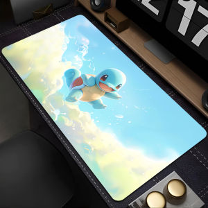 Bandai | Large Anime Mouse Pad Pokemon Squirtle cm Carpet Laptop XXL Gamer Keyboard Mat Mousepad Edge White Tassel Rubber Table Mat