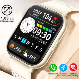 LIGE สมาร์ทวอท์ชโทรผ่านบลูทูธผู้หญิงผู้ช่วยเสียงสายรัดข้อมือฟิตเนสและสุขภาพกันน้ำใช้ได้ทั้งชายและหญิง Jam Tangan Sport