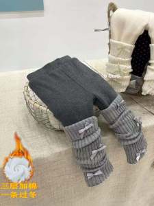 Quần Đùi Cotton Dày Mùa Đông Thoải Mái Cho Bé Gái 2024 Quần Lót Lụa Cổ Bướm Một Mảnh Quần Áo Công Sở Phong Cách Hàn Quốc