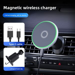 RQZN | Magnetic Wireless Charger for Apple MagSafe Phone with Car Mount and Vent Mount