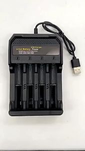 BERGARANSI Taffware Charger Baterai 4 Slot 14500 18350 18650 Li-Ion with LED MS 5D84A