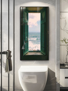 YASISHA | Waterproof Wall Decor for Bathroom  Self-adhesive No-drilling Scenic Wallpaper
