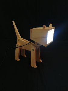 lampu meja anak bejar unik motif kucing