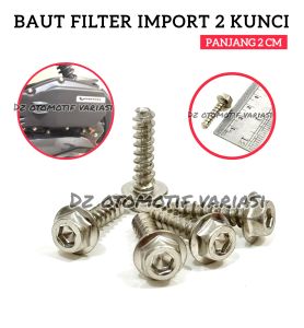 Premium Baut Filter Probolt 2 Kunci Chrome Import Bisa Semua Jenis Filter