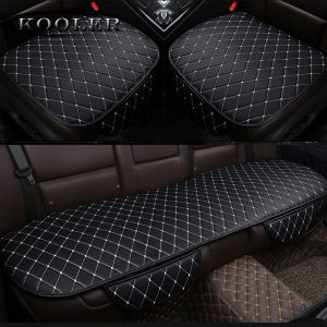 Leather Rhombic Pattern Car Seat Covers Set Universal Front Rear Seat Covers Cushion Car Chair Protector Mat Auto Interior Accessories