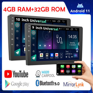 [4GB RAM+32GB ROM IPS AHD]9/10 inch Double 2 Din Radio Android Car Stereo Bluetooth Mp5 Player GPS Navigation/ Wifi /FM
