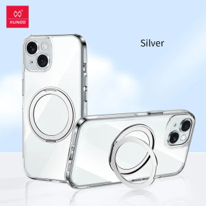 XUNDD Zero Sense / Diamond 360° Magnetic Stand Holder Anti Yellowing Phone Case for iPhone 16 Plus 15 14 13 Pro Max