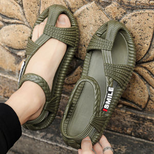 Mens Summer Anti-Slip Breathable Sports Sandals Outdoor Driving Grass Shoes Woven Large Size Beach Slippers Trendy Youth Style