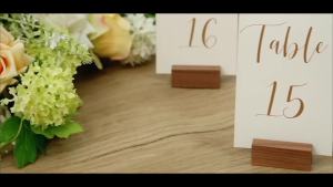 6/12Pcs Wood Place Card Holders Table Number Holders Sign Holders Photo Card Display Stand for Wedding Party Events Decoration