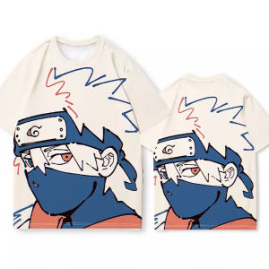 Bandai | Summer Naruto Short Sleeve T-shirt Boys Half Sleeve Help Naruto Kakashi Childrens Clothing T-shirt Childrens Clothing Trend