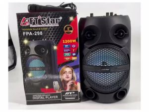 FT-Star FPA-298 Trolley Speaker With USB/TF/FM/BT And Wired MIC Remote Charger Cable